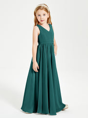 Elegant Sleeveless Junior Bridesmaid Dresses Peacock