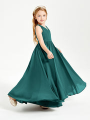 Elegant Sleeveless Junior Bridesmaid Dresses Peacock