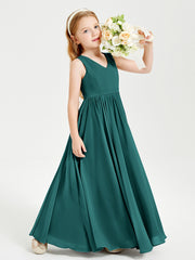 Elegant Sleeveless Junior Bridesmaid Dresses Peacock