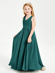 Elegant Sleeveless Junior Bridesmaid Dresses Peacock