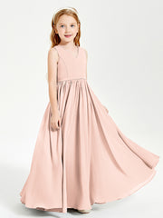 Elegant Sleeveless Junior Bridesmaid Dresses Pearl Pink