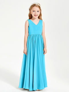 Elegant Sleeveless Junior Bridesmaid Dresses Pool