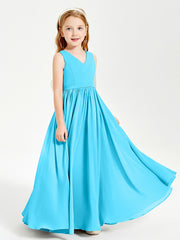 Elegant Sleeveless Junior Bridesmaid Dresses Pool