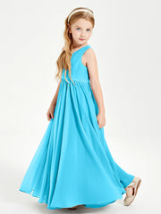 Elegant Sleeveless Junior Bridesmaid Dresses Pool