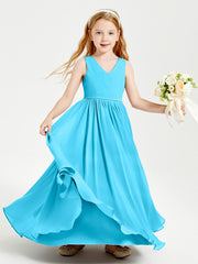 Elegant Sleeveless Junior Bridesmaid Dresses Pool