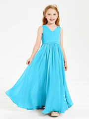 Elegant Sleeveless Junior Bridesmaid Dresses Pool
