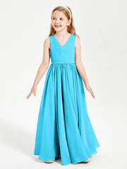 Elegant Sleeveless Junior Bridesmaid Dresses Pool