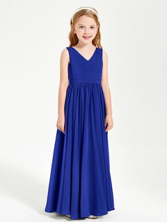 Elegant Sleeveless Junior Bridesmaid Dresses Royal Blue