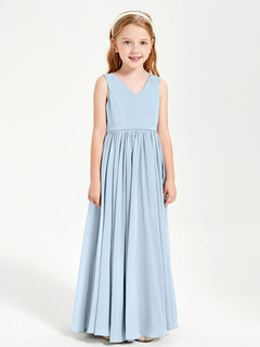 Elegant Sleeveless Junior Bridesmaid Dresses Sky Blue