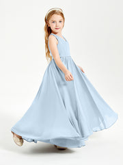 Elegant Sleeveless Junior Bridesmaid Dresses Sky Blue