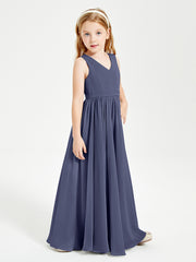 Elegant Sleeveless Junior Bridesmaid Dresses Stormy