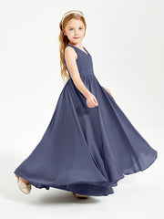 Elegant Sleeveless Junior Bridesmaid Dresses Stormy
