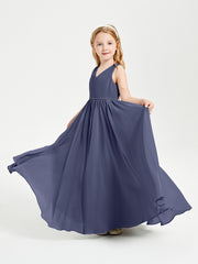 Elegant Sleeveless Junior Bridesmaid Dresses Stormy