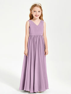 Elegant Sleeveless Junior Bridesmaid Dresses Wisteria