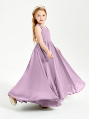 Elegant Sleeveless Junior Bridesmaid Dresses Wisteria