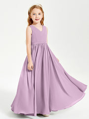 Elegant Sleeveless Junior Bridesmaid Dresses Wisteria