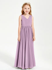 Elegant Sleeveless Junior Bridesmaid Dresses Wisteria