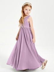 Elegant Sleeveless Junior Bridesmaid Dresses Wisteria