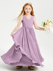 Elegant Sleeveless Junior Bridesmaid Dresses Wisteria
