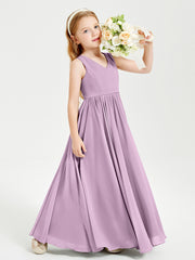 Elegant Sleeveless Junior Bridesmaid Dresses Wisteria
