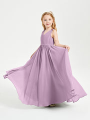 Elegant Sleeveless Junior Bridesmaid Dresses Wisteria