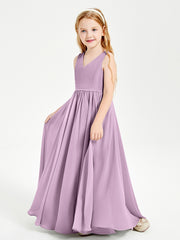 Elegant Sleeveless Junior Bridesmaid Dresses Wisteria
