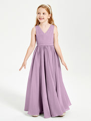 Elegant Sleeveless Junior Bridesmaid Dresses Wisteria