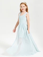 Long Elegant V-neck Bridesmaid Dresses For Juniors Mist