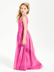 Long Elegant V-neck Bridesmaid Dresses For Juniors Azalea