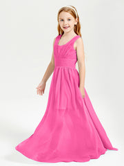 Long Elegant V-neck Bridesmaid Dresses For Juniors Azalea