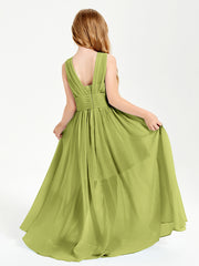 Long Elegant V-neck Bridesmaid Dresses For Juniors Clover