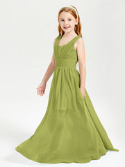 Long Elegant V-neck Bridesmaid Dresses For Juniors Clover