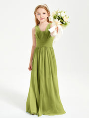 Long Elegant V-neck Bridesmaid Dresses For Juniors Clover