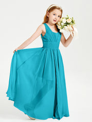 Long Elegant V-neck Bridesmaid Dresses For Juniors Jade