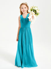 Long Elegant V-neck Bridesmaid Dresses For Juniors Jade