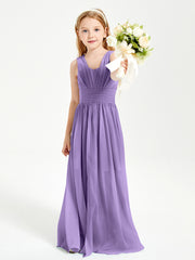 Long Elegant V-neck Bridesmaid Dresses For Juniors Tahiti