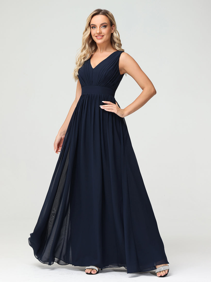 Square Neckline A-line Chiffon Dress With Pocket Lilac – BABARONI