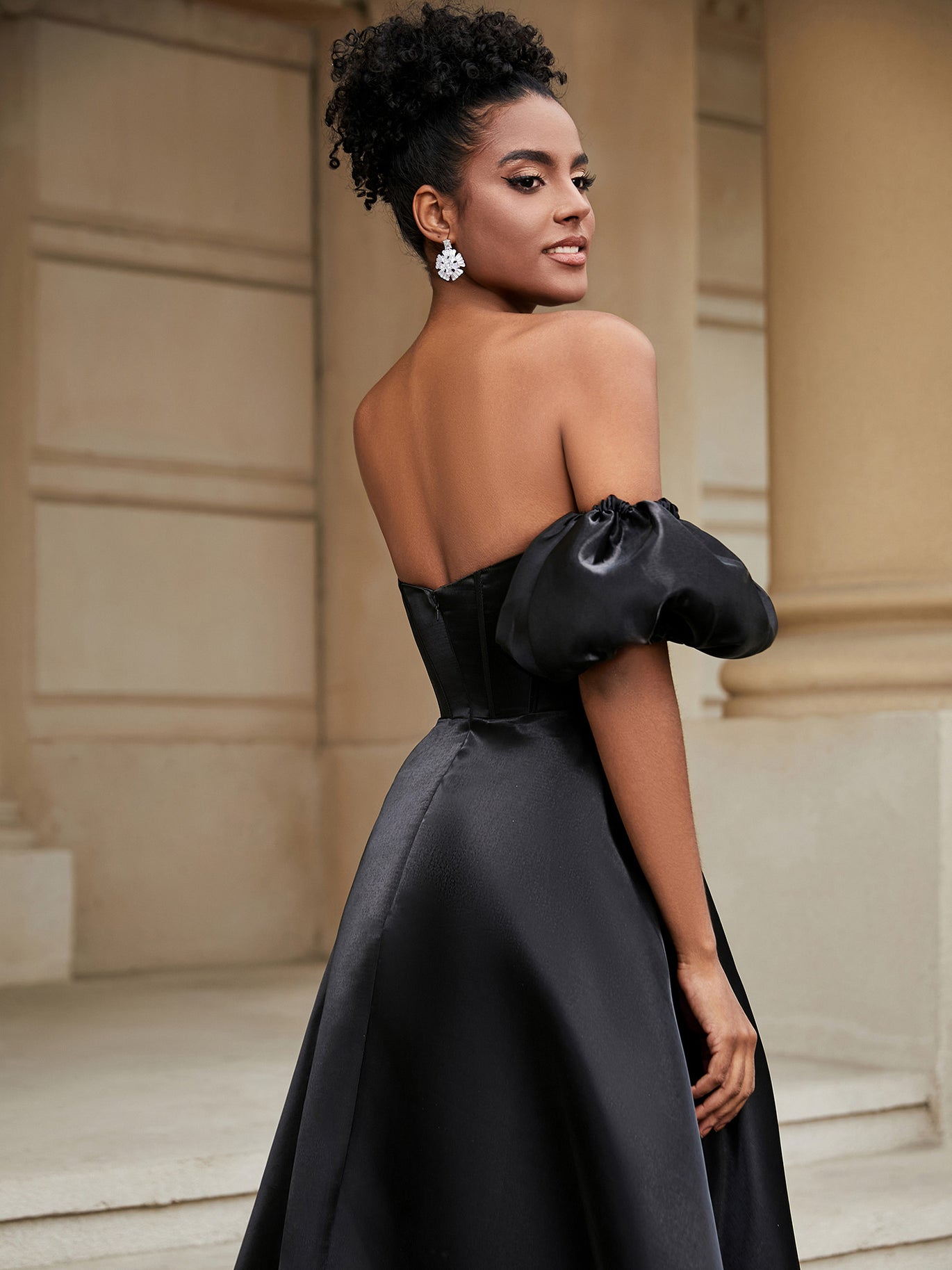 BABARONI BABARONI Lace Black Prom Dresses A-line Sweetheart Ruched With Slit Sweep/Brush Train, Black / US0 BABARONI BABARONI Lace Black Prom Dresses A-line Sweetheart Ruched With Slit Sweep/Brush Train, Black / US0