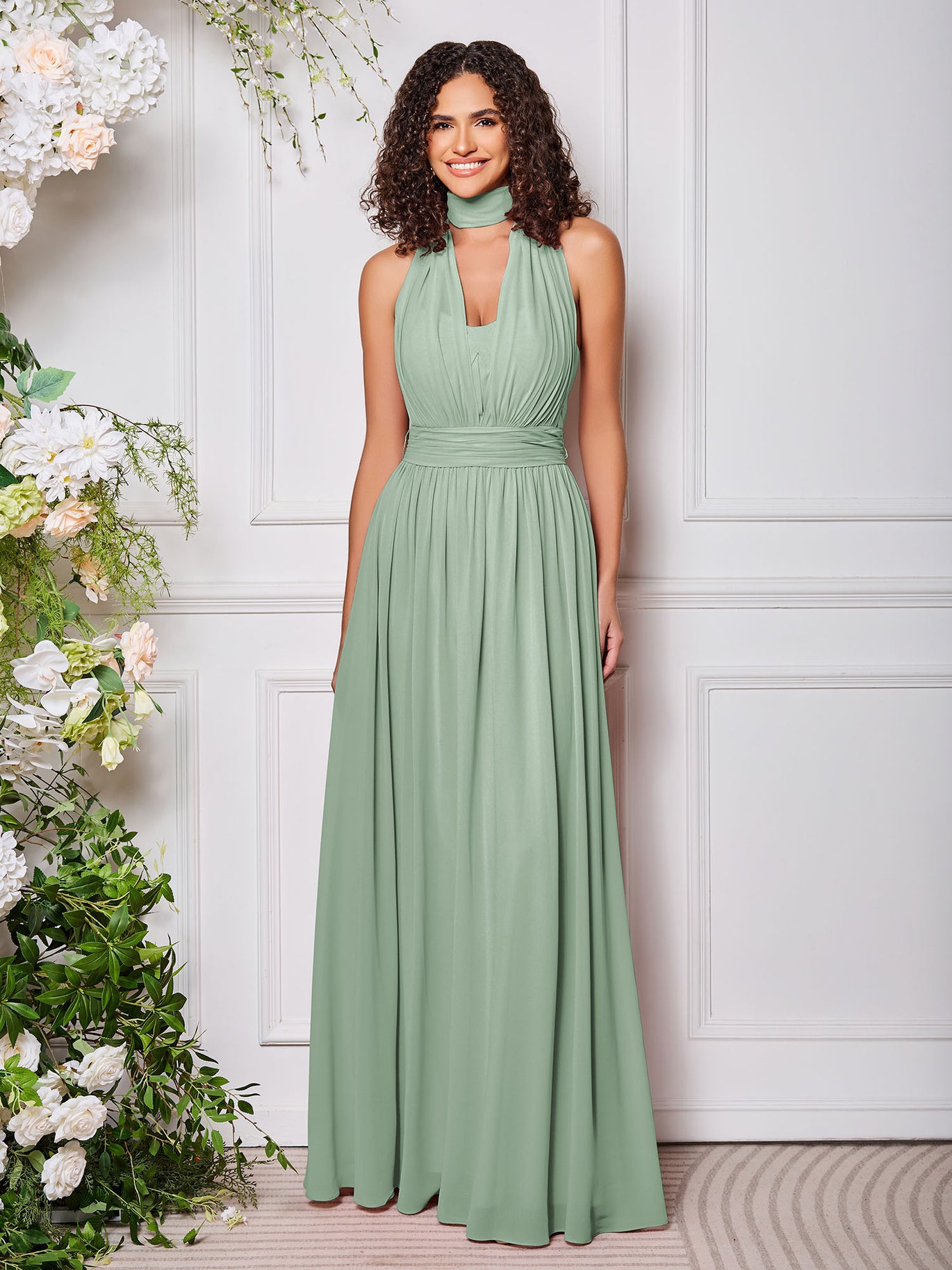 agave green dress The Shelly Floral Dress in Green L