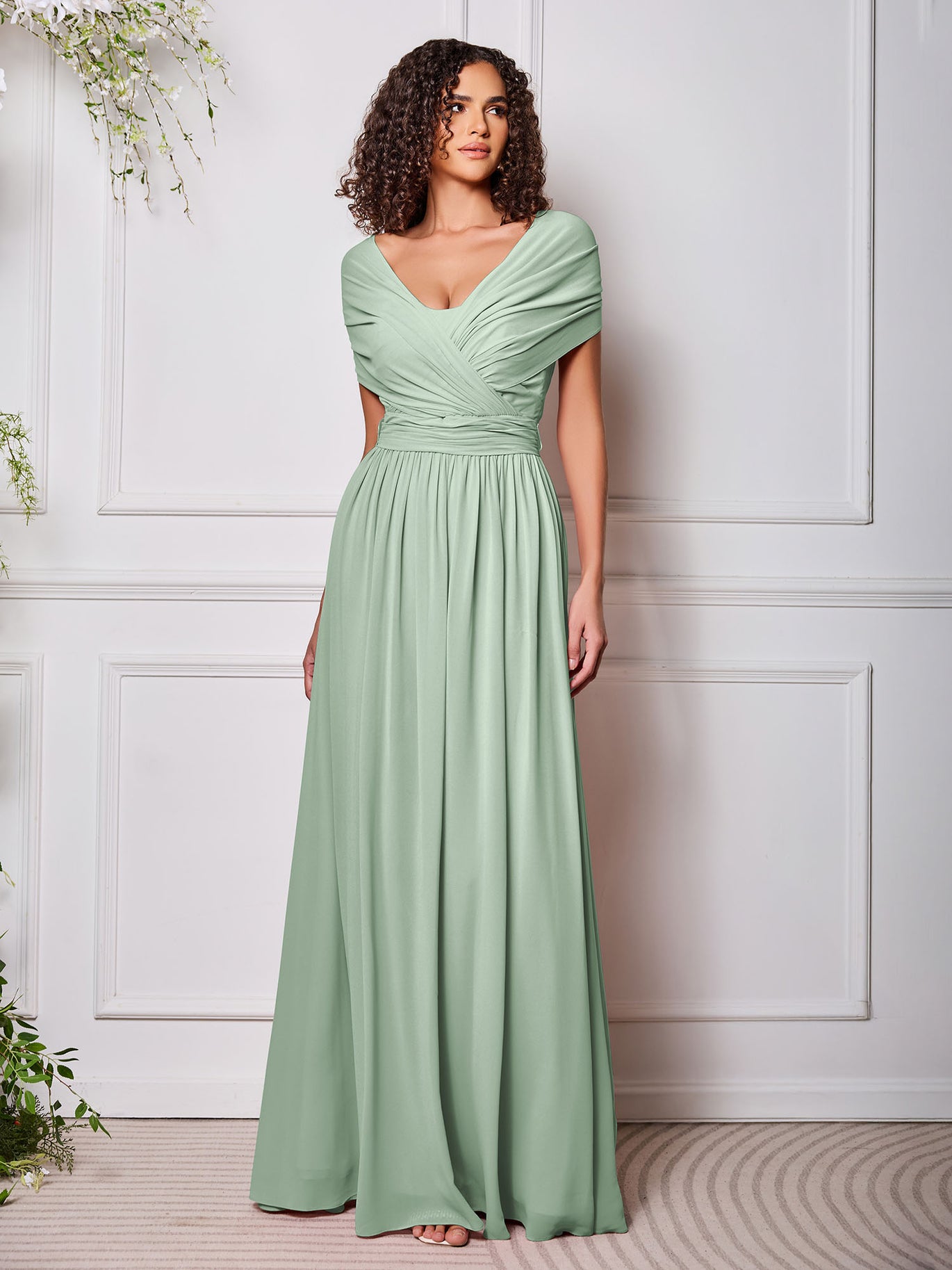 floral bridesmaid dresses pink Light Pink Floral Pleated Back Cutout Maternity Maxi Dress