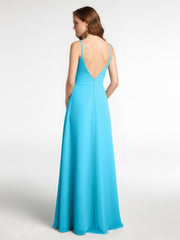 Spaghetti Strap Sweetheart Neck Dress with Cascade Pool