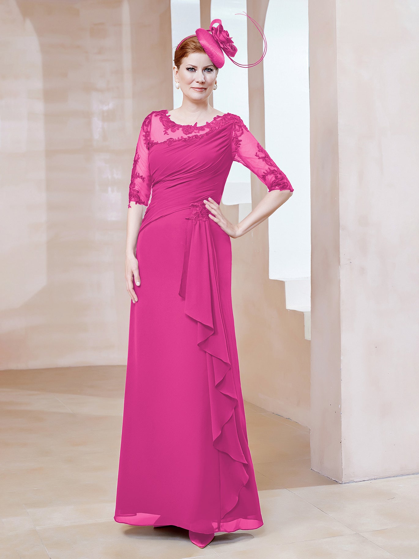 open lace back dress Stella Couture 23311 Long Formal Mother of the Bride Dress main image 0