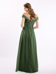 Lace Top Chiffon Bottom Dress with Cap Sleeves Olive Green Plus Size