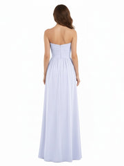 Strapless Empire Bridesmaid Gown with Sweetheart Lavender