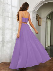 Spaghetti Strap Ruffled Chiffon Cutout Maxi Sexy Dress Tahiti