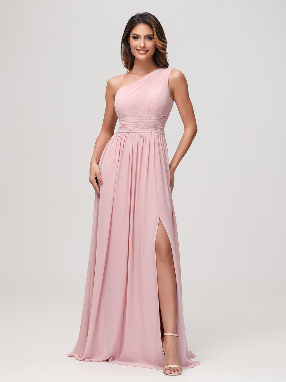 Halter Chiffon Dress with Bow Sash Sunset