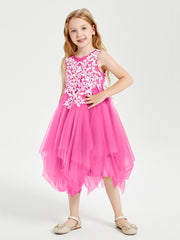 Tulle Tea Length Junior Bridesmaid Dresses Azalea