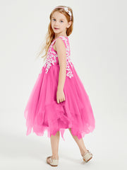 Tulle Tea Length Junior Bridesmaid Dresses Azalea