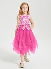 Tulle Tea Length Junior Bridesmaid Dresses Azalea