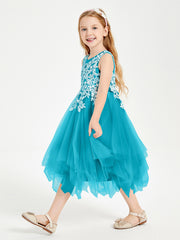 Tulle Tea Length Junior Bridesmaid Dresses Jade